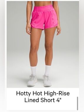 Lululemon hotty hot high rise lined short 4”